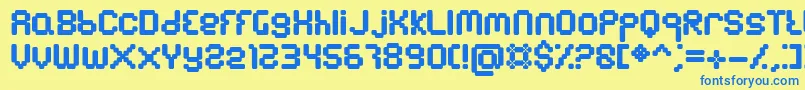 BnEmulator Font – Blue Fonts on Yellow Background