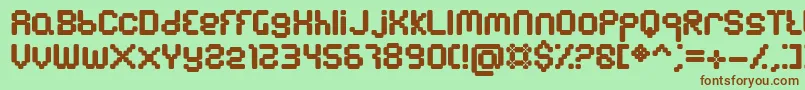 BnEmulator Font – Brown Fonts on Green Background