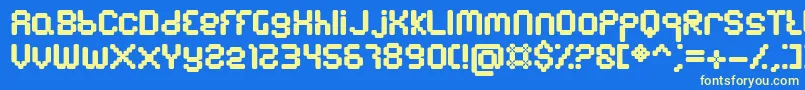 BnEmulator Font – Yellow Fonts on Blue Background