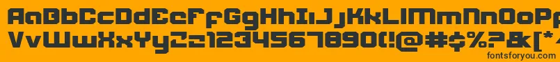 Weaponeere Font – Black Fonts on Orange Background