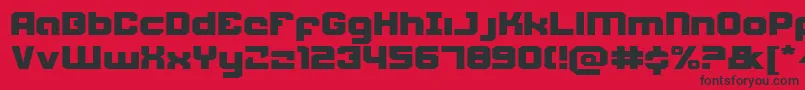Weaponeere Font – Black Fonts on Red Background