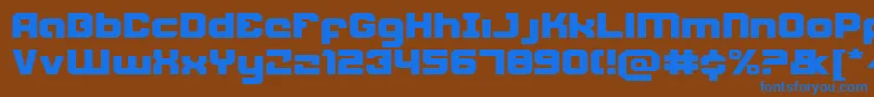 Weaponeere Font – Blue Fonts on Brown Background