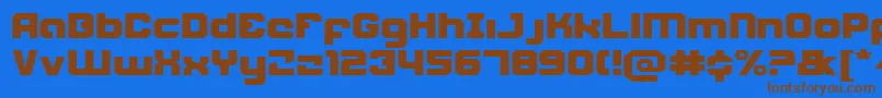 Weaponeere Font – Brown Fonts on Blue Background