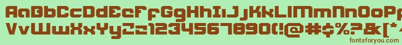 Шрифт Weaponeere – коричневые шрифты на зелёном фоне