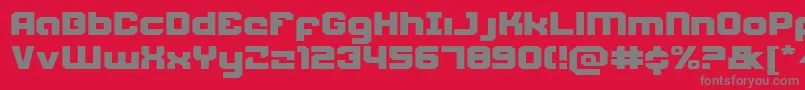 フォントWeaponeere – 赤い背景に灰色の文字