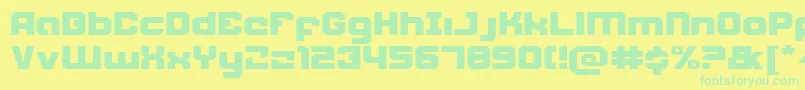Weaponeere Font – Green Fonts on Yellow Background