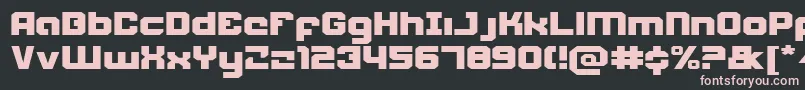 Fonte Weaponeere – fontes rosa em um fundo preto
