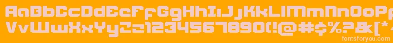 Weaponeere Font – Pink Fonts on Orange Background