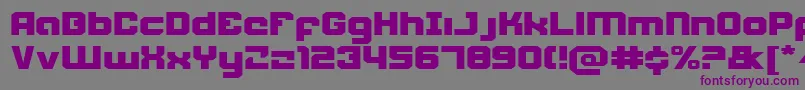 Weaponeere-fontti – violetit fontit harmaalla taustalla