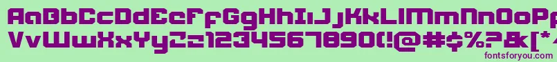 Weaponeere Font – Purple Fonts on Green Background