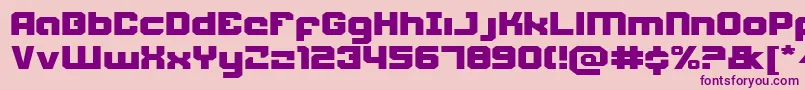 Weaponeere-fontti – violetit fontit vaaleanpunaisella taustalla