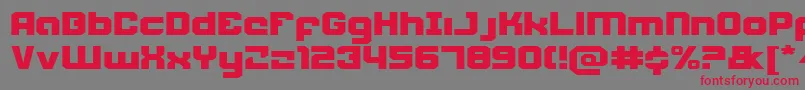 Weaponeere-Schriftart – Rote Schriften auf grauem Hintergrund