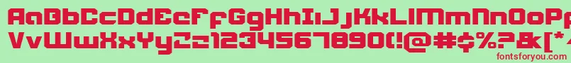 Weaponeere Font – Red Fonts on Green Background