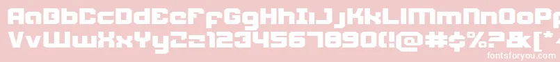 Weaponeere-Schriftart – Weiße Schriften auf rosa Hintergrund