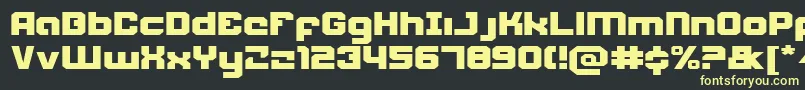 フォントWeaponeere – 黒い背景に黄色の文字