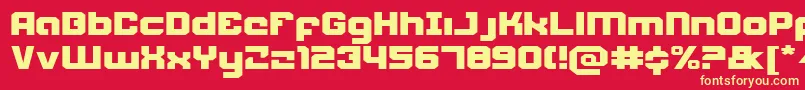 Weaponeere Font – Yellow Fonts on Red Background