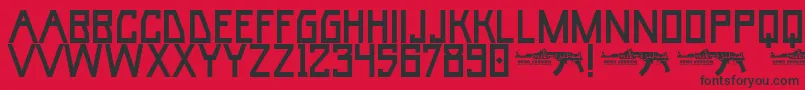 UmarBase Font – Black Fonts on Red Background