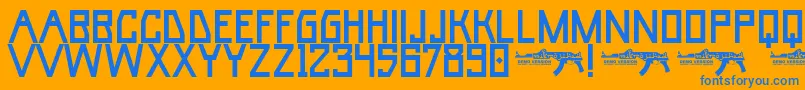 UmarBase Font – Blue Fonts on Orange Background