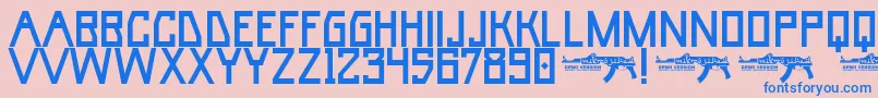 UmarBase Font – Blue Fonts on Pink Background