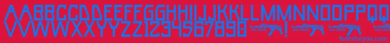 UmarBase Font – Blue Fonts on Red Background