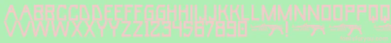 UmarBase Font – Pink Fonts on Green Background
