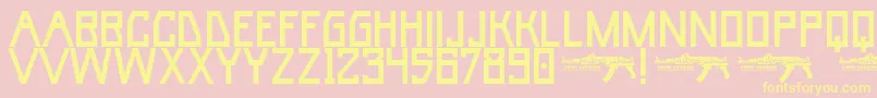 UmarBase Font – Yellow Fonts on Pink Background