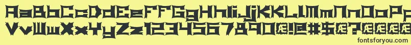 Relapse Font – Black Fonts on Yellow Background