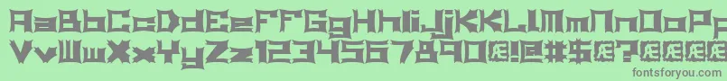Relapse-Schriftart – Graue Schriften auf grünem Hintergrund