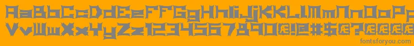 Relapse Font – Gray Fonts on Orange Background