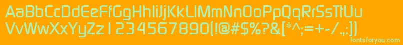 ContinuumMedium Font – Green Fonts on Orange Background