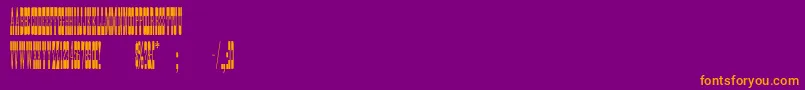 PonderosaNormal-Schriftart – Orangefarbene Schriften auf violettem Hintergrund