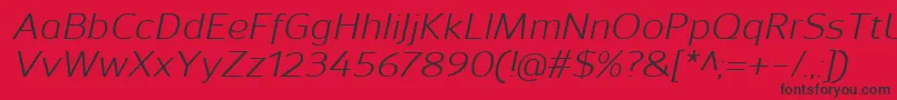 SavileItalic Font – Black Fonts on Red Background