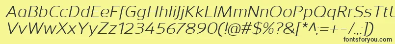 SavileItalic Font – Black Fonts on Yellow Background