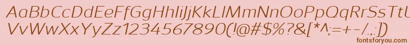 fuente SavileItalic – Fuentes Marrones Sobre Fondo Rosa