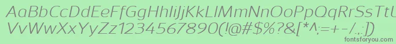 SavileItalic Font – Gray Fonts on Green Background