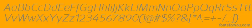 SavileItalic Font – Gray Fonts on Orange Background