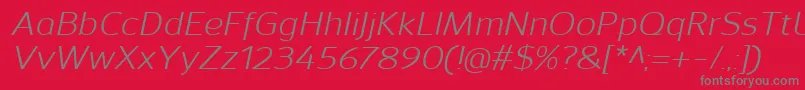 SavileItalic Font – Gray Fonts on Red Background