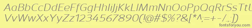 SavileItalic Font – Gray Fonts on Yellow Background