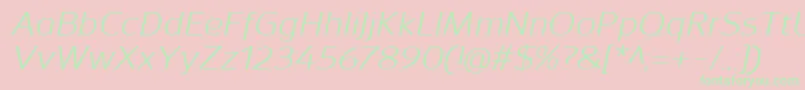SavileItalic Font – Green Fonts on Pink Background