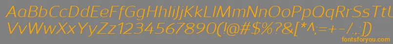 SavileItalic Font – Orange Fonts on Gray Background