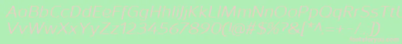 SavileItalic Font – Pink Fonts on Green Background