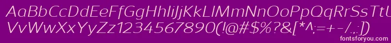 SavileItalic Font – Pink Fonts on Purple Background