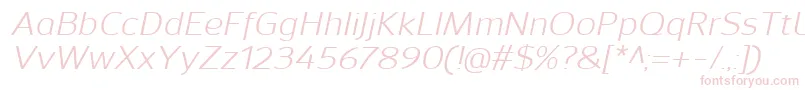 SavileItalic-fontti – vaaleanpunaiset fontit valkoisella taustalla
