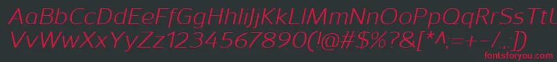 SavileItalic Font – Red Fonts on Black Background