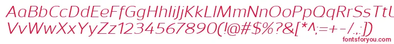 Czcionka SavileItalic – czerwone czcionki