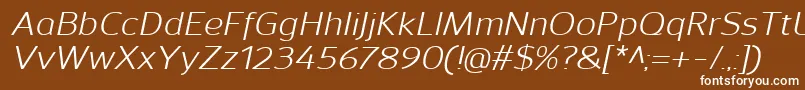 SavileItalic Font – White Fonts on Brown Background