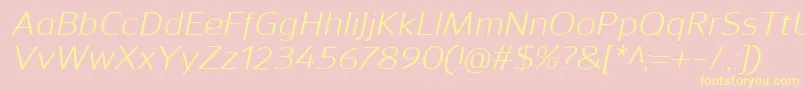 SavileItalic Font – Yellow Fonts on Pink Background