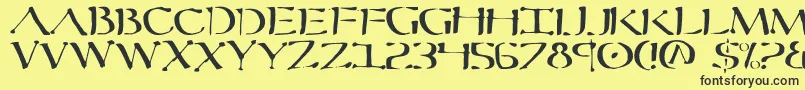 Sever Font – Black Fonts on Yellow Background