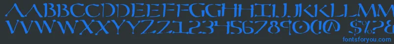 Sever Font – Blue Fonts on Black Background