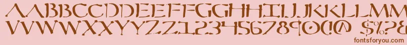 Sever Font – Brown Fonts on Pink Background